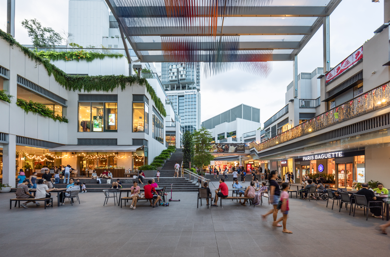 Vibrant atrium space
